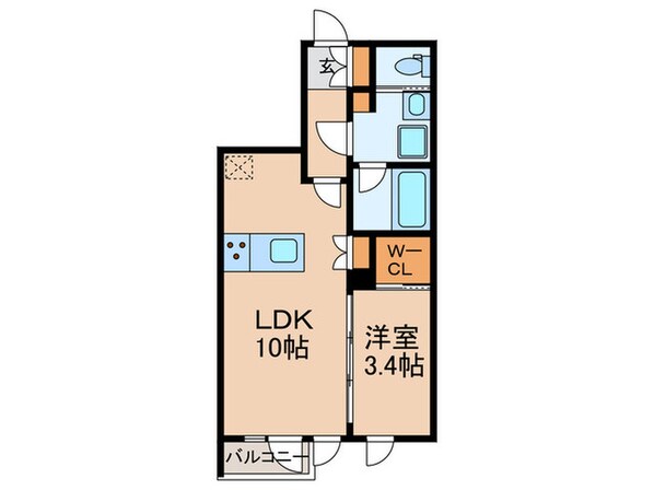 ラ・ペルラ市谷砂土原町の物件間取画像